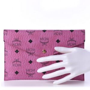 MCM Pink Visetos Clutch
